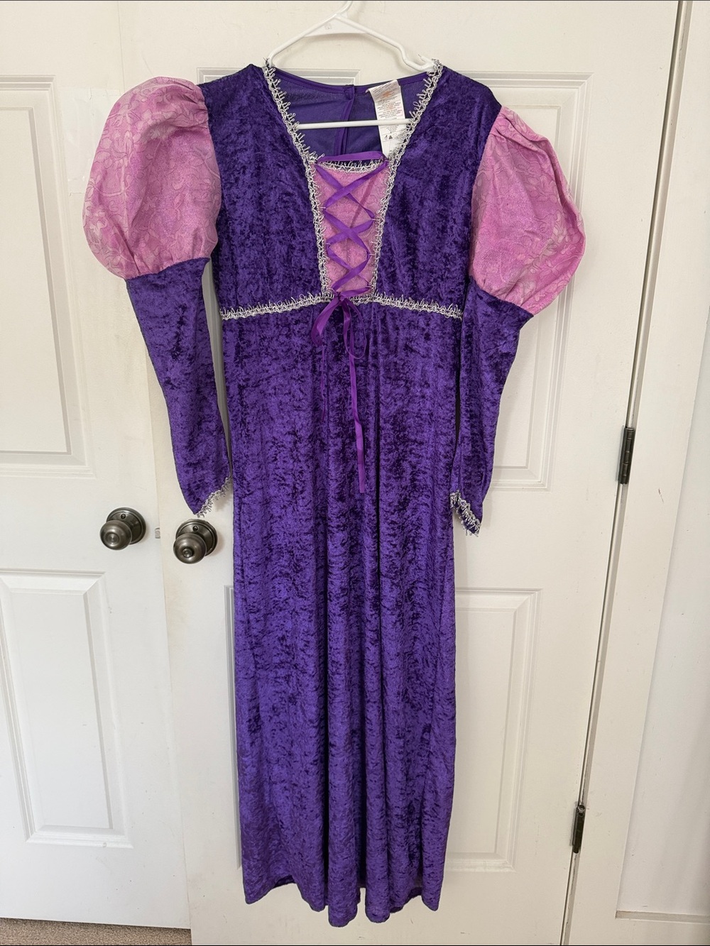 Rubie's Purple Velvet Adult Princess Dress Size XL Pink Puff Sleeves Plus Size